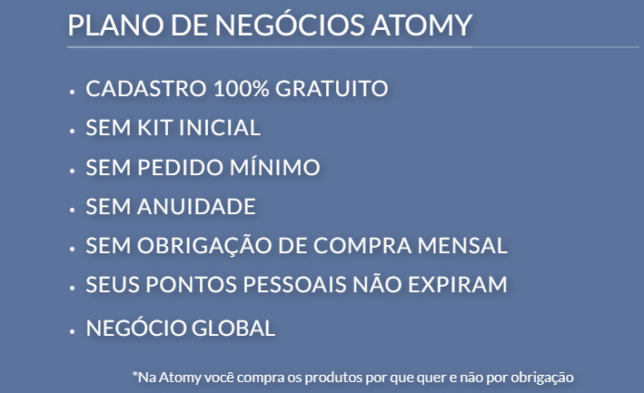 plano de negócio atomy brasil